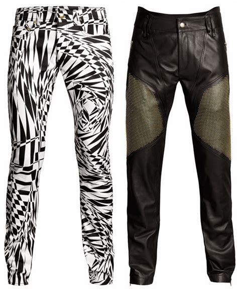 versace leather trousers|versace trousers for men.